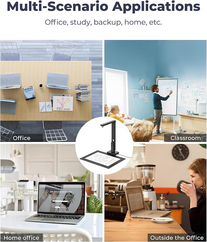CZUR Portable 12MP Document Scanner, USB Document Camera, Fast Scan 1s/Page - Image 8