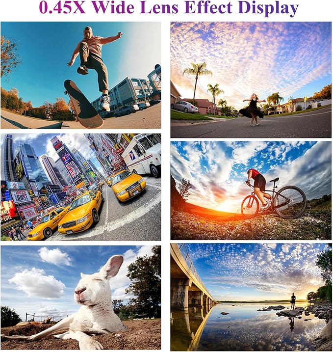 Apexel Phone Camera Lens, 2 in 1 Cell Phone Clip-on Lens Kit 0.45X Wide Angle - Image 2