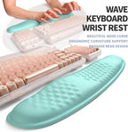 2-in-1 Ergonomic Set, Wave Keyboard Wrist Rest and Massage Slope Mouse Pad - Image 2