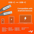 Ventev Helix 3ft Expandable USB C to USB C Cable | Fast Charging Cable - Image 7