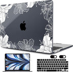 MEEgoodo Case for M4/M3/M2 MacBook Air 13.6 inch Case 2025 2024 2022, Fit Model by MEEgoodo