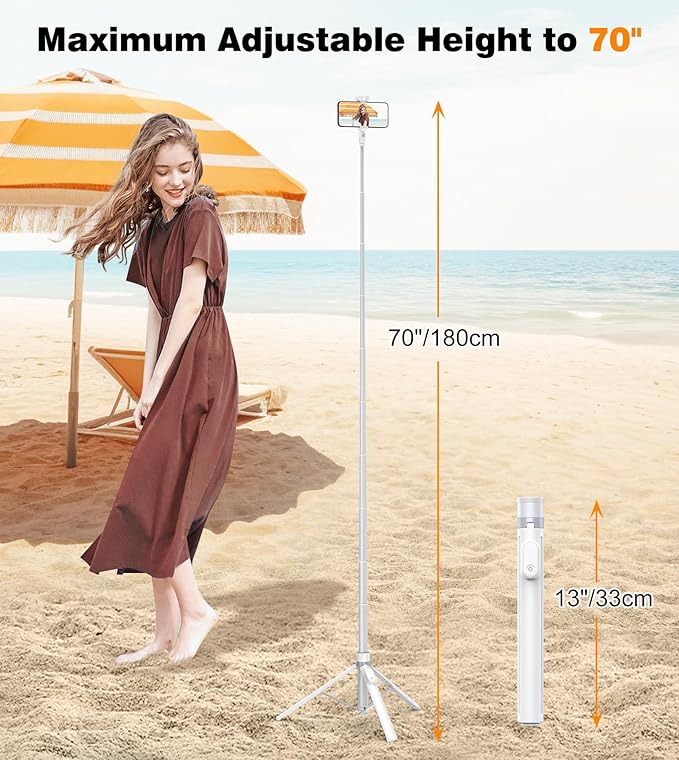 TONEOF 70" Automatic Tripod, Auto-Open Phone Stand - Image 3
