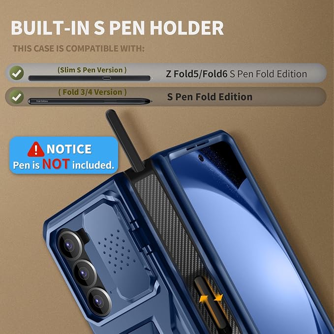 TONGATE for Z Fold 5 Case, Full-Body Military Drop Phone Case for Samsung - Image 3
