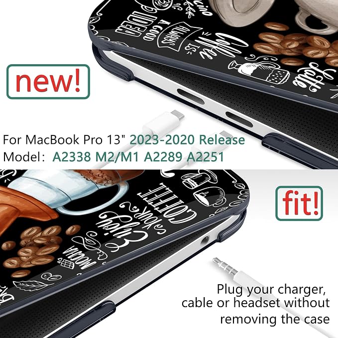 MEEgoodo Case for MacBook Pro 13 inch Case 2022 2021 2020 New A2338 M2/M1 A2251 - Image 2