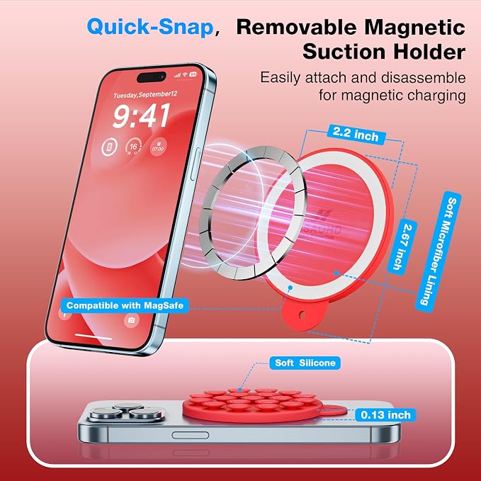 Magnetic Suction Cup Phone Mount - Image 3