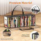 Lifewit DVD Storage Bags 10 Pack, Front Window Zipper Design, Stackable Media - Image 5