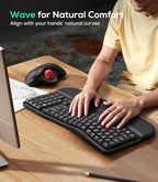 Nulea RT08 Wave Keys Wireless Ergonomic Keyboard - Image 2