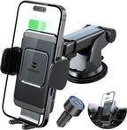 ZeeHoo Wireless Car Charger, 15W Fast Charging Auto-Clamp Car Mount, Windshield by ZEEHOO%C2%AE