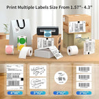 Bluetooth Thermal Shipping Label Printer, 4X6 Inkless Label Machine - Image 4