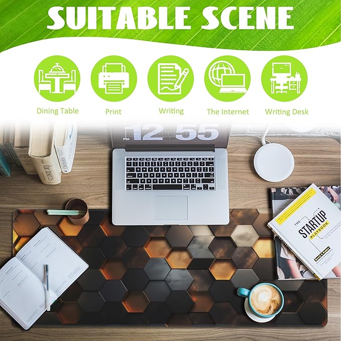 Desk Mat, Honeycomb Technology Large Gaming Mouse Pad - Image 3
