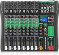 8 Channel Audio Mixer, Professional DJ Mixer Board Sound Music Mixing Console by MIZISNR