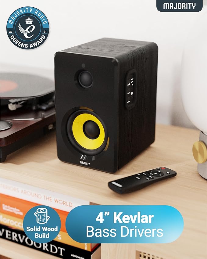 Majority Powered Bluetooth Bookshelf Speakers | Studio Monitors Speaker Set | - Image 5