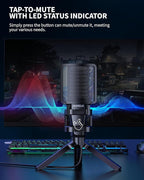 USB Gaming Microphone, Computer Recording Condenser Mic - Image 5
