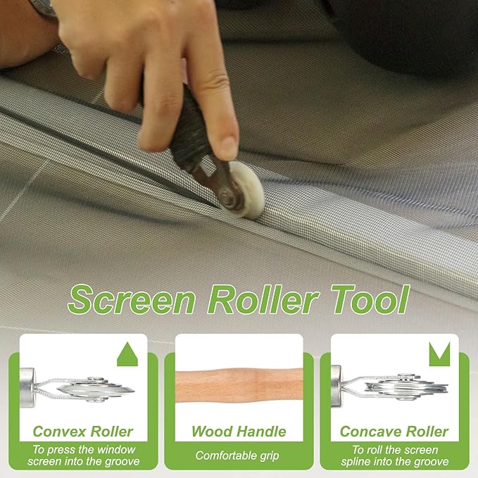 uxcell Screen Repair Kit, 0.16"x 9.8 ft Window Screen Spline - Image 4
