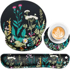Mouse Pad with Wrist Rest Set, Qomolama 3-in-1 Wrist Support Mouse Pad Set by QOMOLAMA
