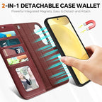 TUCCH Case Wallet for Galaxy S25 Plus, Detachable Wrist Strap RFID Blocking 4 - Image 3