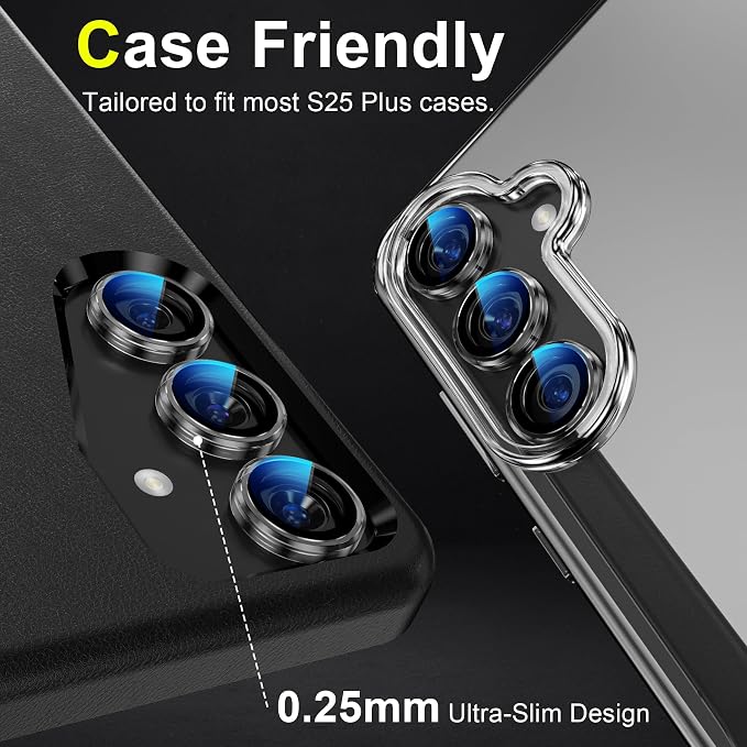 YWXTW Camera Lens Protector for Samsung Galaxy S25+ Plus Accessories 9H - Image 6