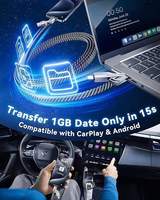 4-in-1 Compatible with USB C to Lightning Cable, 45W High-Speed Charging & Fast - Image 5