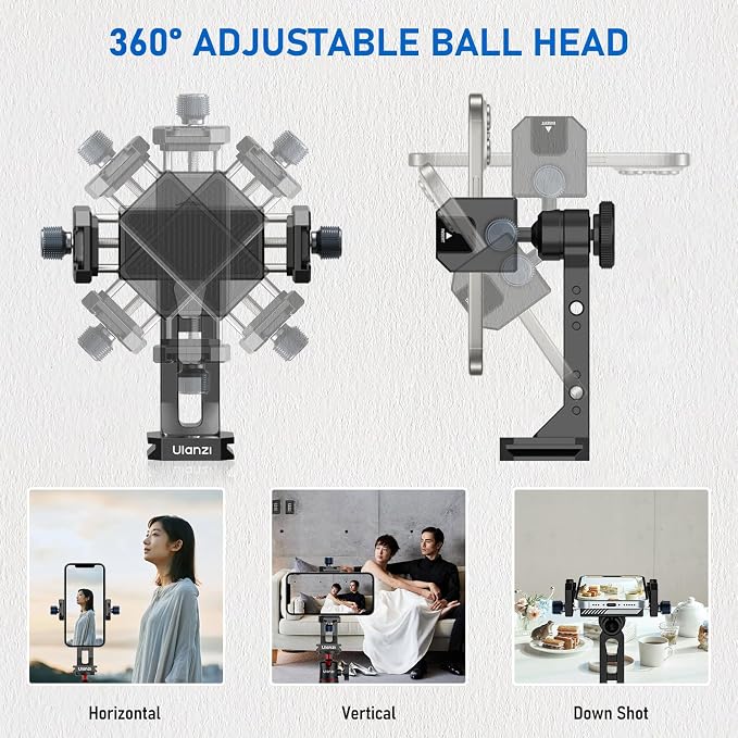 Ulanzi MA53 Metal Tripod Phone Mount, Smartphone Tripods Adapter - Image 5