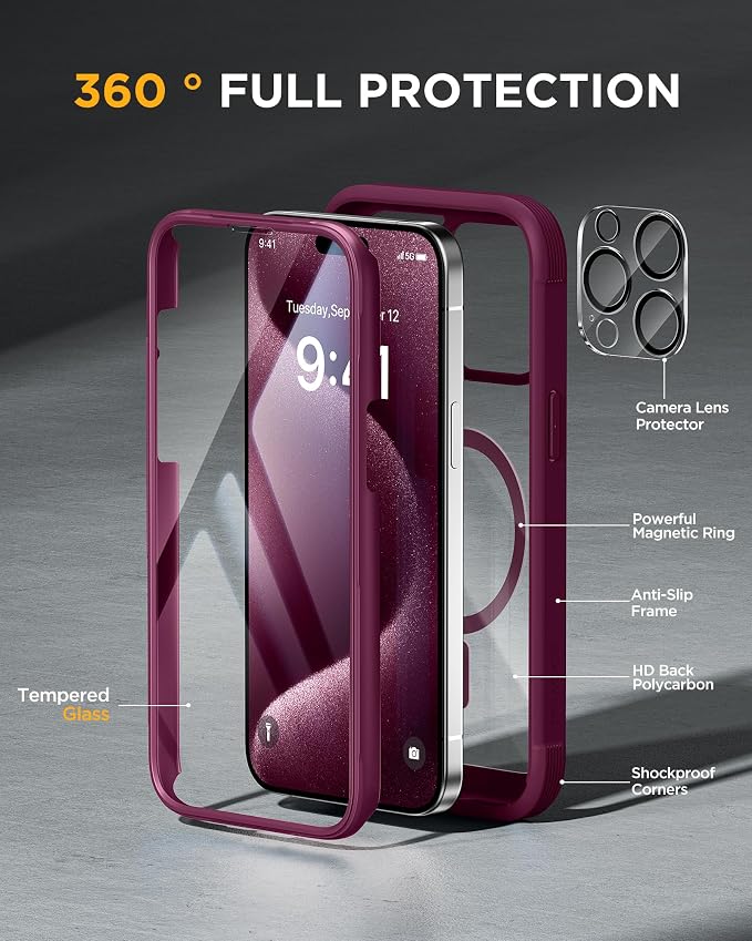 Miracase Magnetic for iPhone 12 Pro Max Case Full-Body Phone case - Image 2