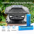 Henreepow AA 3.2v Solar Rechargeable Batteries, LiFePo4 Double A 600mAh 3.2v - Image 7