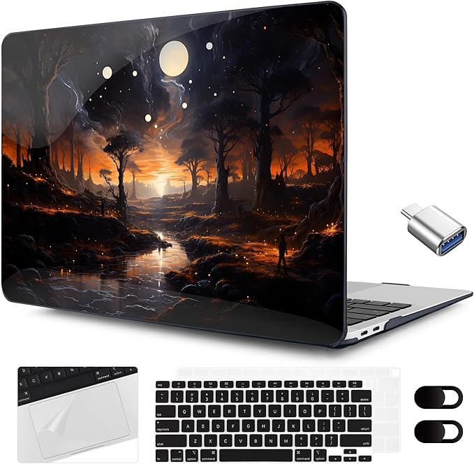 MEEgoodo for MacBook Air 13.3 inch Case 2021 2020 2019 2018 A2337 M1 A2179 A1932 by MEEgoodo