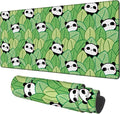 Panda and Leaves Gaming Mouse Pad 3mm Thick Stitched Edge Waterproof Non-Slip by Unknown