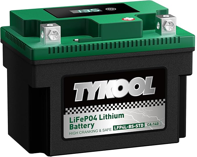 TYKOOL YTX4L-BS YTZ5S Lithium LiFePO4 Motorcycle Battery, 2X Cranking Amps 140A - Image 2