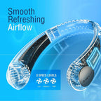 Portable Neck Fan -3 Speed Rechargeable Bladeless Neck Cooler, Quality - Image 5