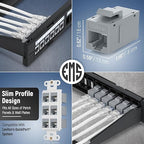 Everest Cat6 RJ45 Keystone Coupler in Gray - Image 3