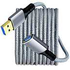 Tan QY USB 3.0 Extension Cable 24.5Ft/7.5M, USB 3.0 High Speed Extender Cord - Image 3