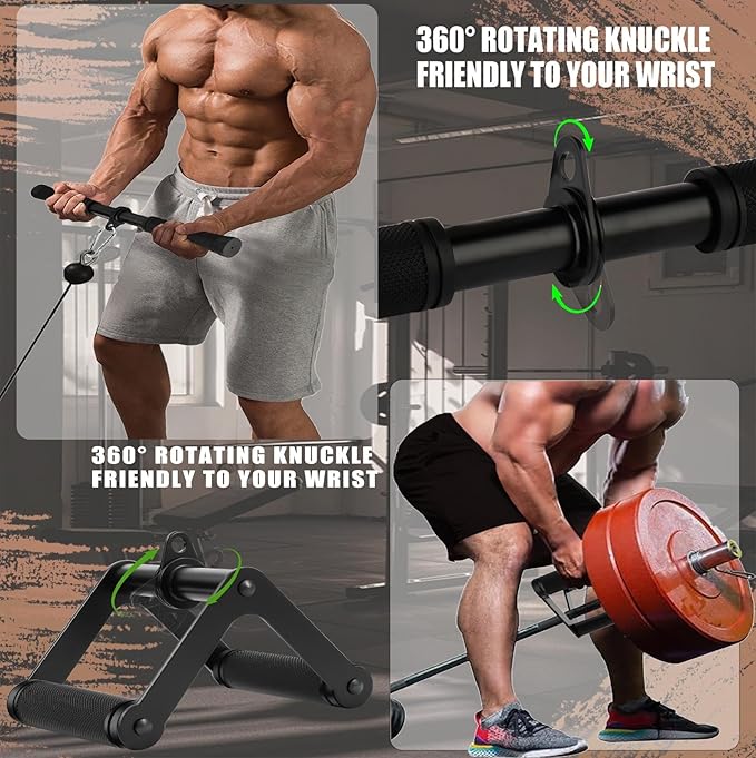 Cable Machine Attachment，LAT Pulldown Attachments Upgraded 1.3 Inch Comfort - Image 6