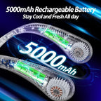 AMACOOL Bladeless Neck Fan Portable Personal Fan 5000mAh Rechargeable Battery - Image 4
