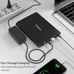 Krisdonia 50000mAh Laptop Power Bank 5/9/12/16/19/20V Portable Laptop Battery - Image 3