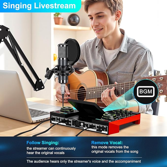 Podcast Microphone Bundle with Live Sound Board Audio Mixer, Podcast Equipment - Image 6
