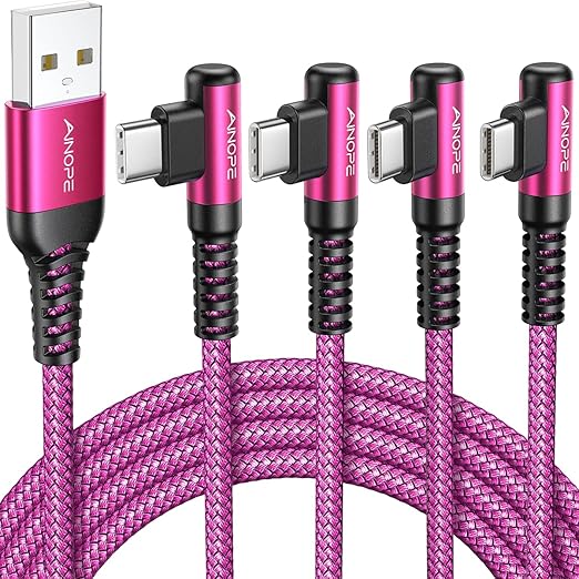 AINOPE USB C Cable Type C Charger Fast Charging, Right Angle USB A to USB C by AINOPE10yearsforphoneaccessories