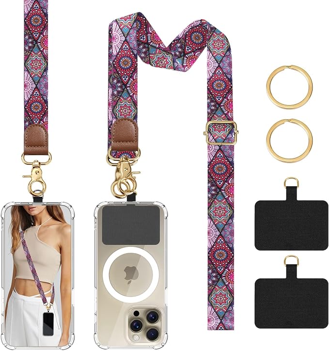 TiMOVO Phone Lanyard Crossbody Wrist Strap, Adjustable Anti-Theft Strap by TiMOVO