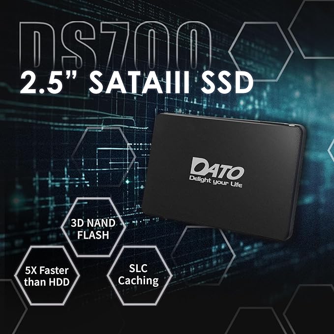 DATO 1TB SSD 2.5" SATA III Internal Solid State Drive, 3D NAND, SLC Cache - Image 2