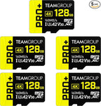 TEAMGROUP A2 Pro Plus Card 128GB x 5 Pack Micro SDXC UHS-I U3 A2 V30, R/W up to by TEAMGROUP