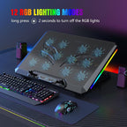 Laptop Cooling Pad with 12 Quiet Fans, Slim Portable - Image 2