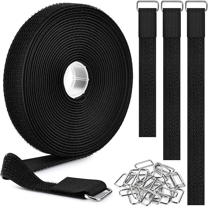 1"x39.4ft Hook and Loop Straps by Nettbe