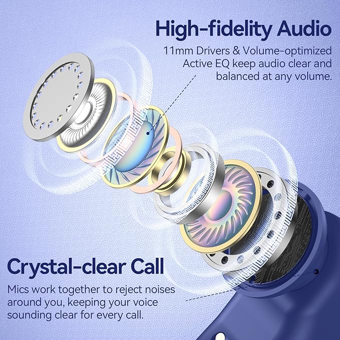 Active Noise Cancelling Ear Buds Wireless Earbuds 80H Playtime Bluetooth - Image 8