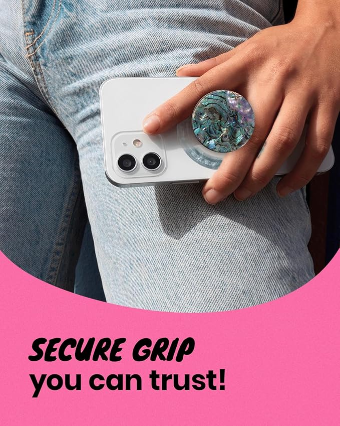 OnTheGrip Cute Natural Seashell Design Round Shape Collapsible Mobile Phone - Image 5