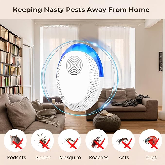 Ultrasonic Pest Repeller Mice Repellent Indoor Pest Repellent Ultrasonic Plug in - Image 3