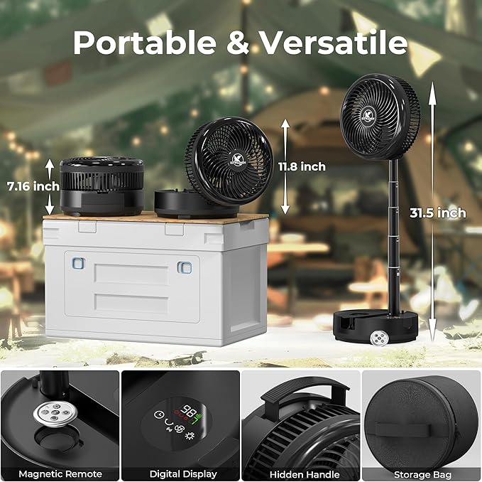 40000mAh Battery Operated Camping Fan - Image 4