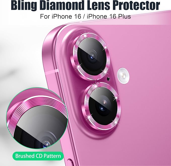 AGVEE 3+3 6 Pack for iPhone 16 6.1" / 16 Plus 6.7" Camera Lens Cover Protector - Image 4