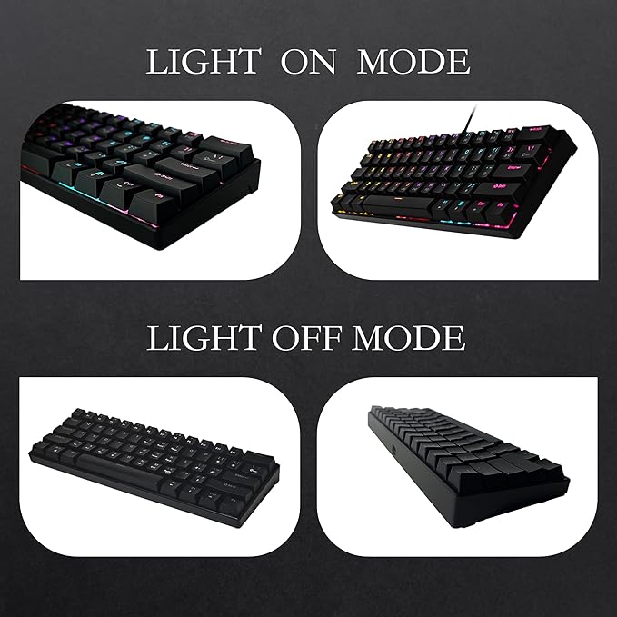 Mechanical Keyboard, 60% Mechanical Gaming Keyboard - Image 4