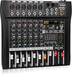 Audio Mixer 6 Channel Professional Mixer Console by MICNAUX