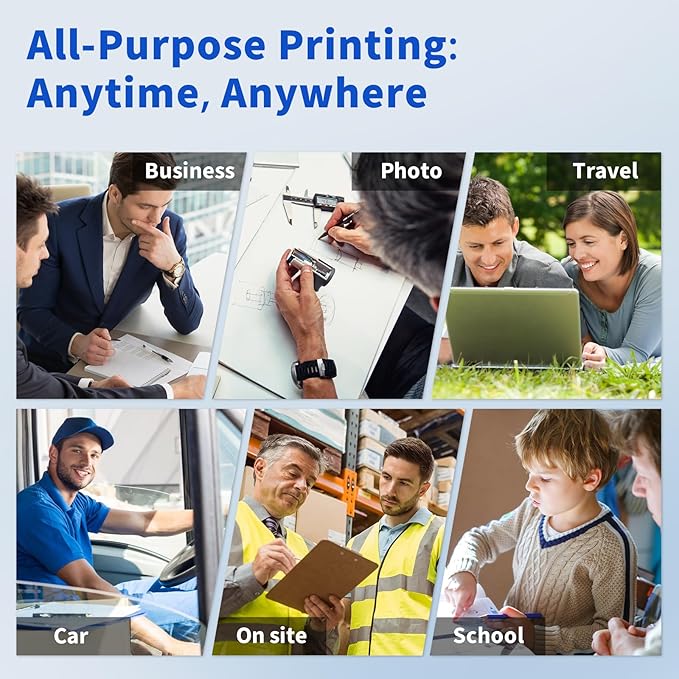 JADENS Bluetooth Thermal Printer, Support 8.5" X 11" US Letter, Portable - Image 8