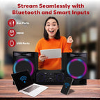 Pyle Mini Hi-Fi Bluetooth Stereo System – 3-Piece CD Player - Image 3